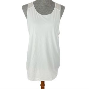 LULULEMON ll White Sheer Mesh Athletic Tank Top